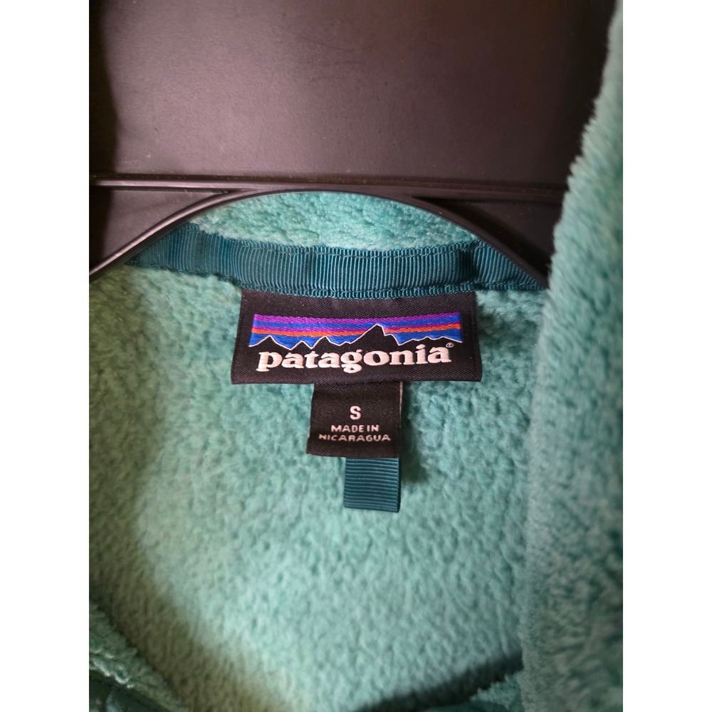 Patagonia Re-Tool Snap-T Pullover Teal Blue Fleece Jacket Womens Small Polartec - Picture 2 of 7